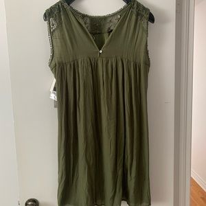 Short green summer dress